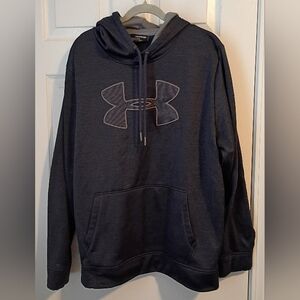 Under Armour Coldgear Men's Big & Tall Navy Loose Hoodie W/ Large Logo